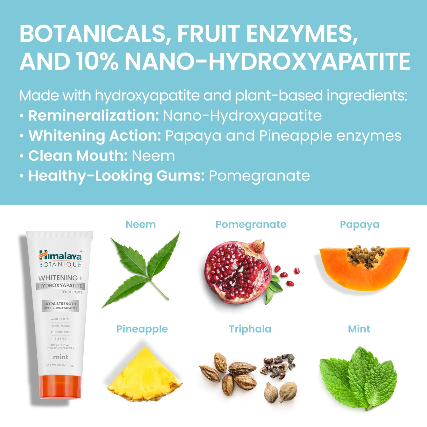 Himalaya Botanique 10% Nano Hydroxyapatite Toothpaste, Mint, 3 oz