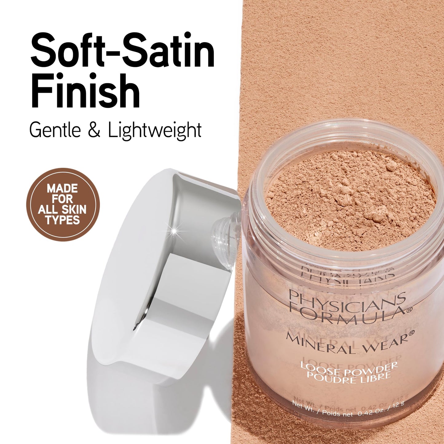Physicians Formula Mineral Wear Talc-Free Loose Powder Medium Beige, Dermatologist Tested, Clinicially Tested