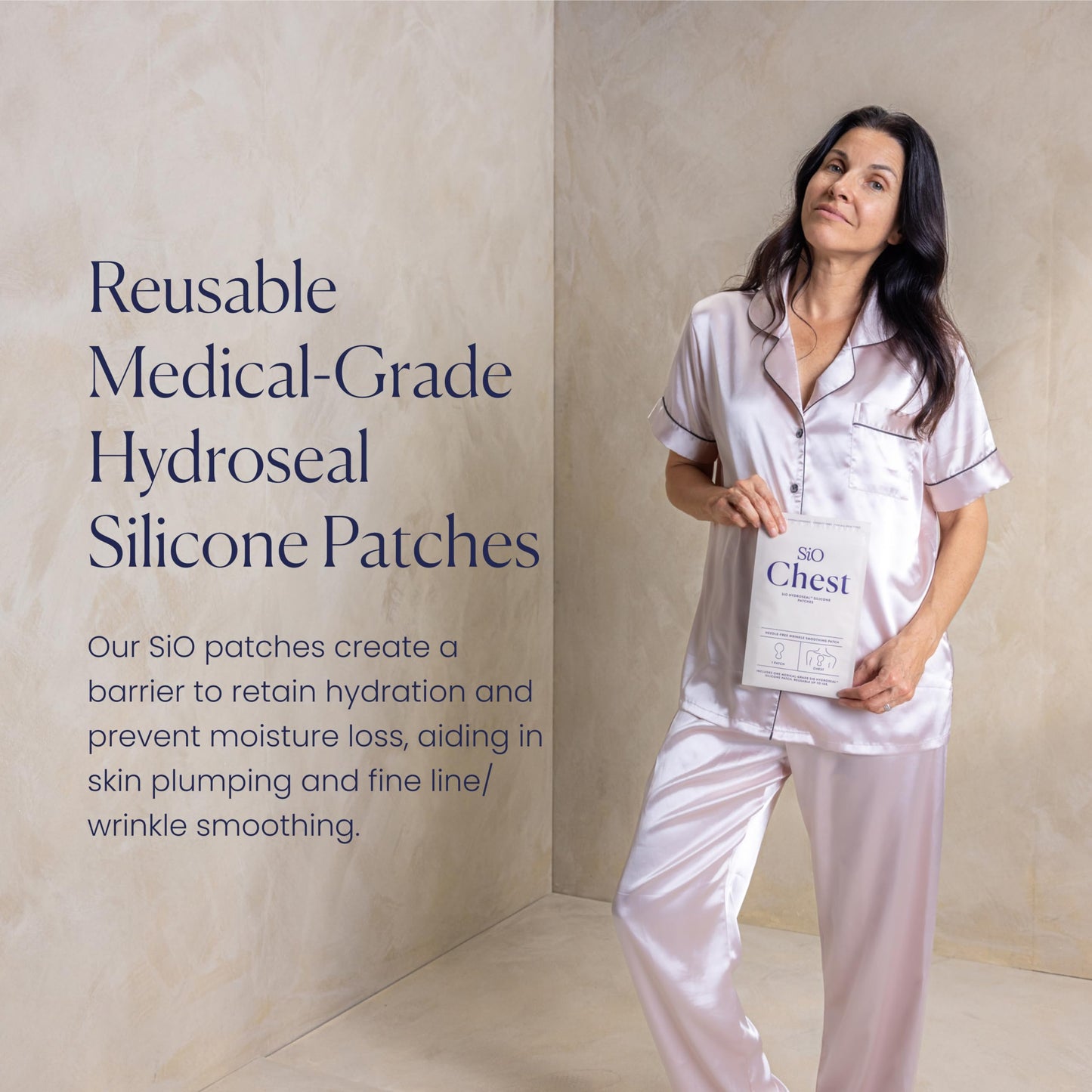 SiO Beauty ChestLift - Wrinkle-Smoothing, Medical-Grade Silicone Patches for Chest Fine Lines - Reusable Up to 10x - Cruelty-Free & Environmentally-Friendly Hydrating Beauty Patches - 1 Patch