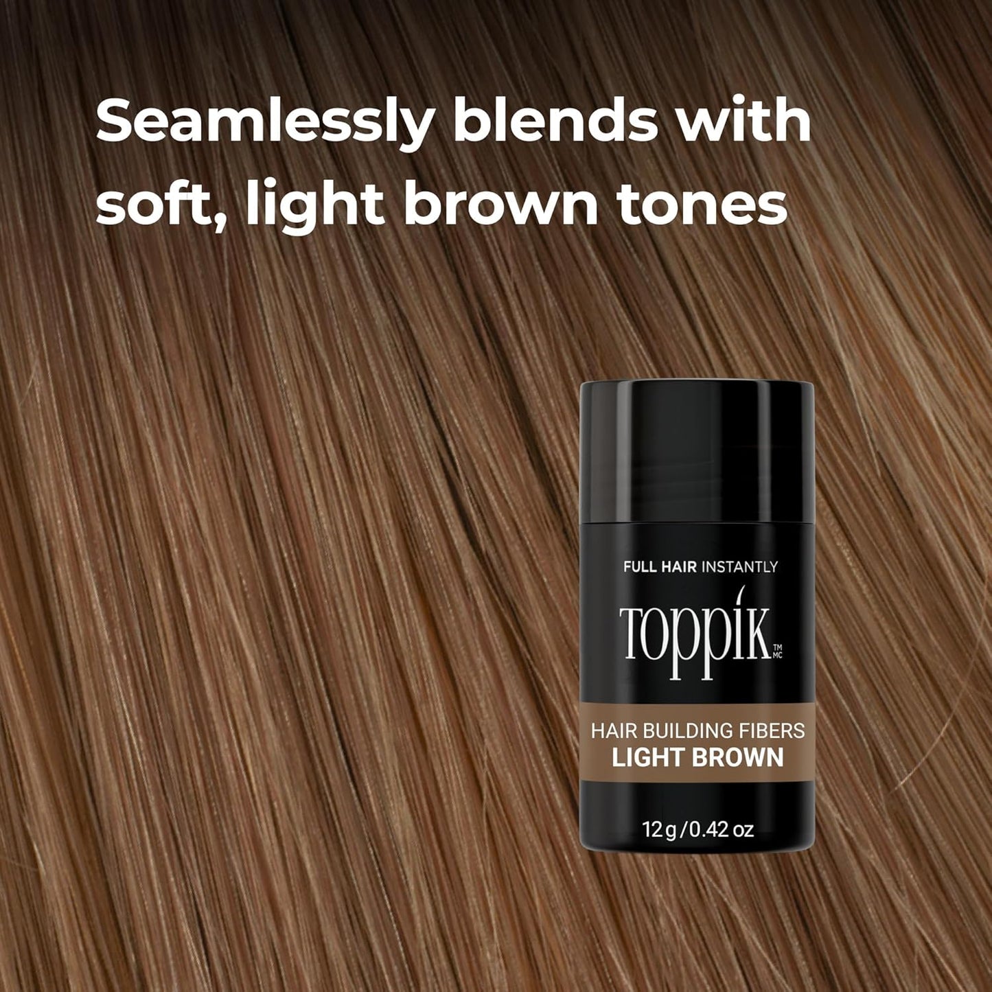 Toppik Hair Building Fibers - Instantly Thicker, Fuller Hair | 9 Shades Available, 4 Size Options