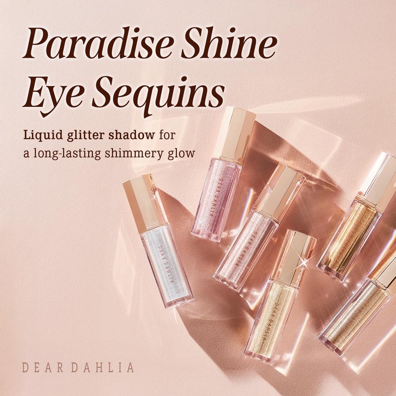 DEARDAHLIA Paradise Shine Eye Sequins (Muse) - Lightweight Liquid Glitter Eyeshadow, Minimal Fallout, High-Shine Pearl Finish, Lightweight, Blendable, Vegan Korean Eye Makeup. 0.14 oz