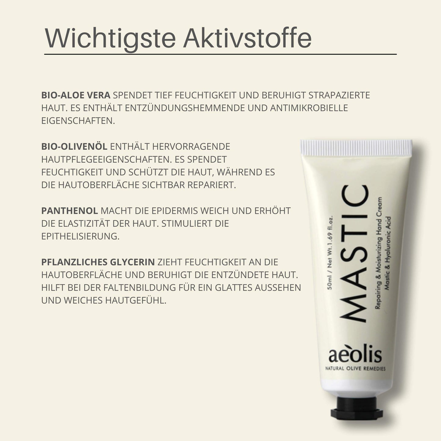 AEOLIS Repairing and Moisturizing Hand Cream - Natural Serum for Cracked Working Hands - Ultimate Hangnail Protection with Natural Olive Oil - Unscented Age-Defying Handcream for Soft Soothing Skin