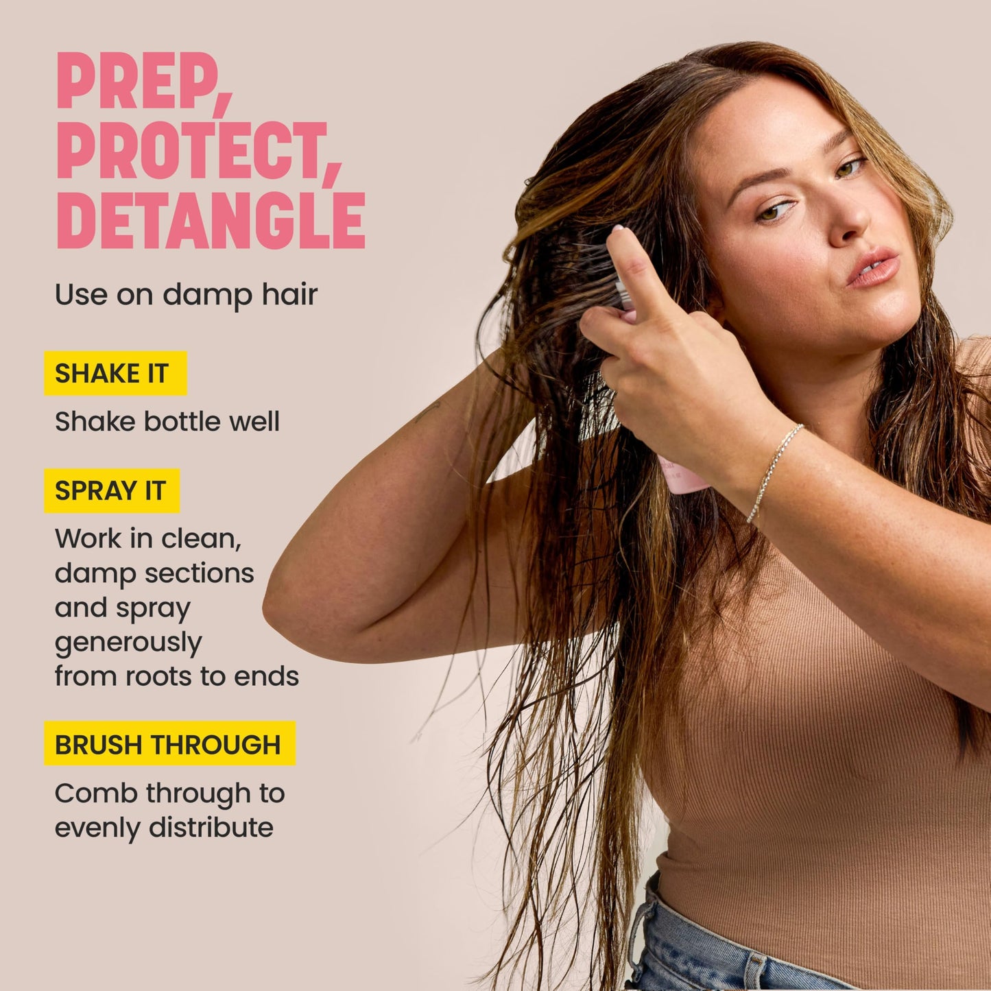 Drybar Prep Rally Prime & Prep Detangler, Full Size, Noir Scent, Nourishes & Protects Hair, Detangles with Ease, Leaves Hair Soft & Manageable