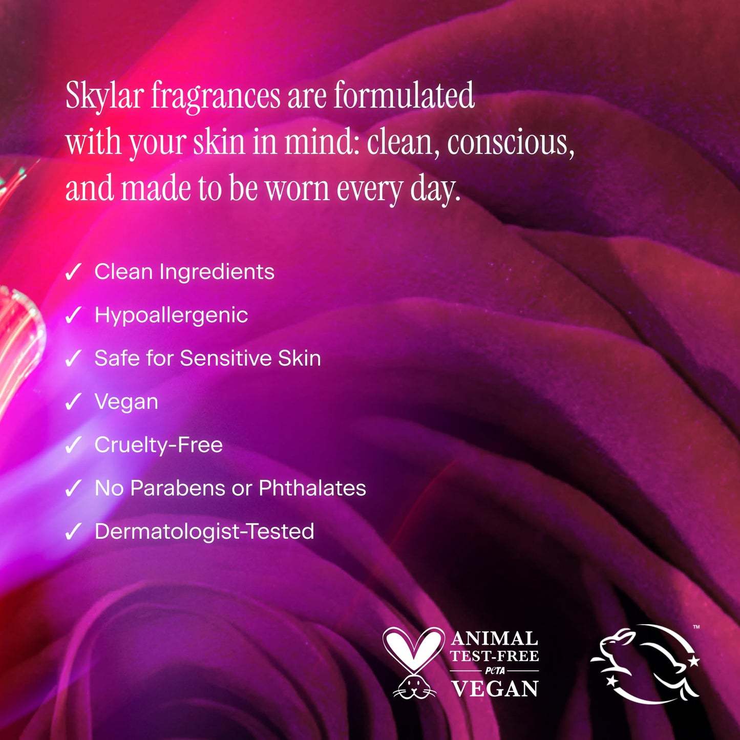 Skylar Urban Rose Eau de Parfum-Hypoallergenic & Clean Perfume for Women & Men, Vegan & Safe for Sensitive Skin-Spicy Floral Perfume with Notes of Pink Pepper, Amber & Rosewood 10mL /0.33 Fl oz