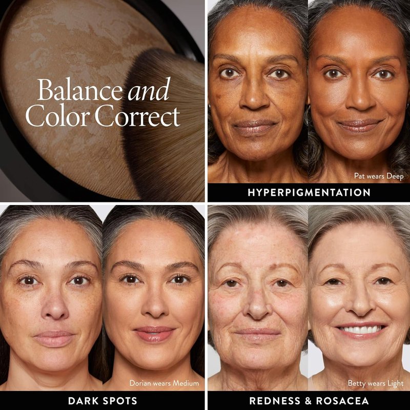 Laura Geller Baked Balance-n-Brighten Color Correcting Powder Foundation - Golden Medium | Buildable Demi-Matte Coverage