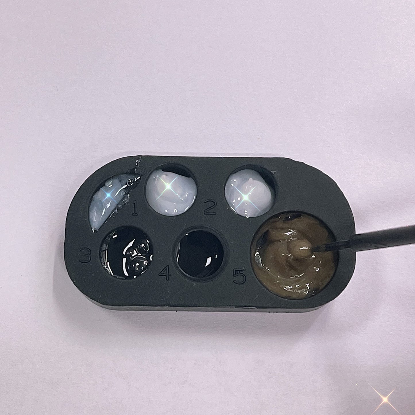 Lash Lift Brow Lamination Lotion Palette Silicone Tray for Eyelash Perm and T-int 6 Function Container for Lifting Lashes Brows 2 in 1 Lash Extension Remover Conditioner Primer Cleanser Tool