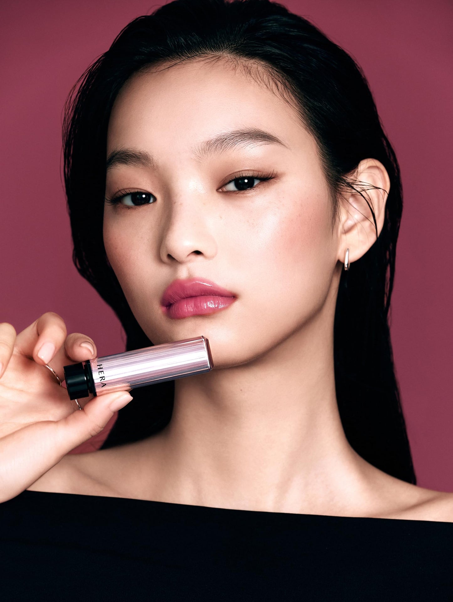 HERA Sensual Tinted Shine Stick 3.5g #498 ANGELS KISS | 12HR Long-lasting Lipstick, Sheer & Buildable Lip Tint Stain, Hydrating Formula with Vitamin E, Smooth Finish and Luxurious Korean Makeup