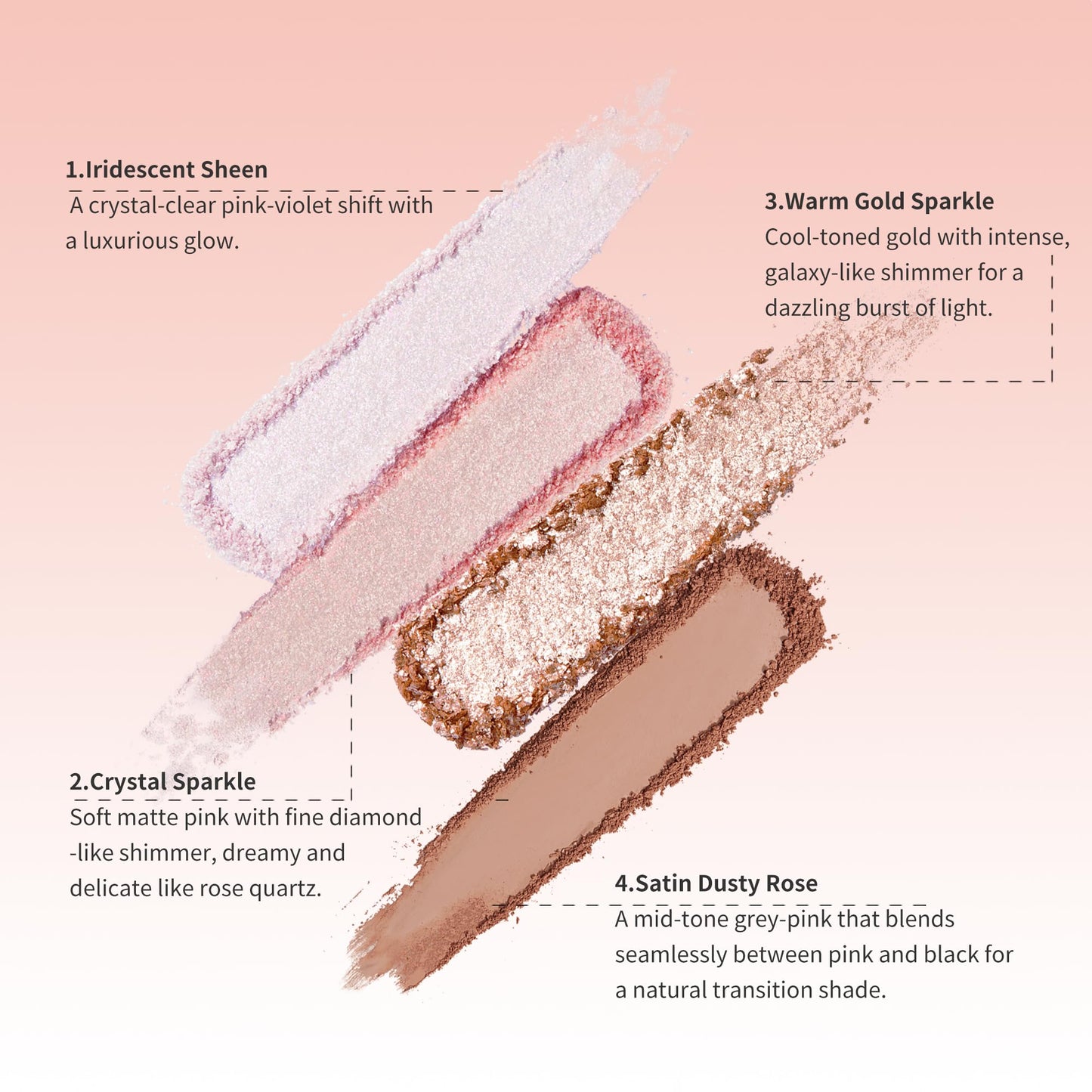 CHEERYEP 16 Color Eyeshadow Palette, Blendable with Low-Saturation Pink-Brown and Peach Nudes Palette, Sweet Aesthetic Makeup for Daily Office, Date, Parties (#06 Dear)