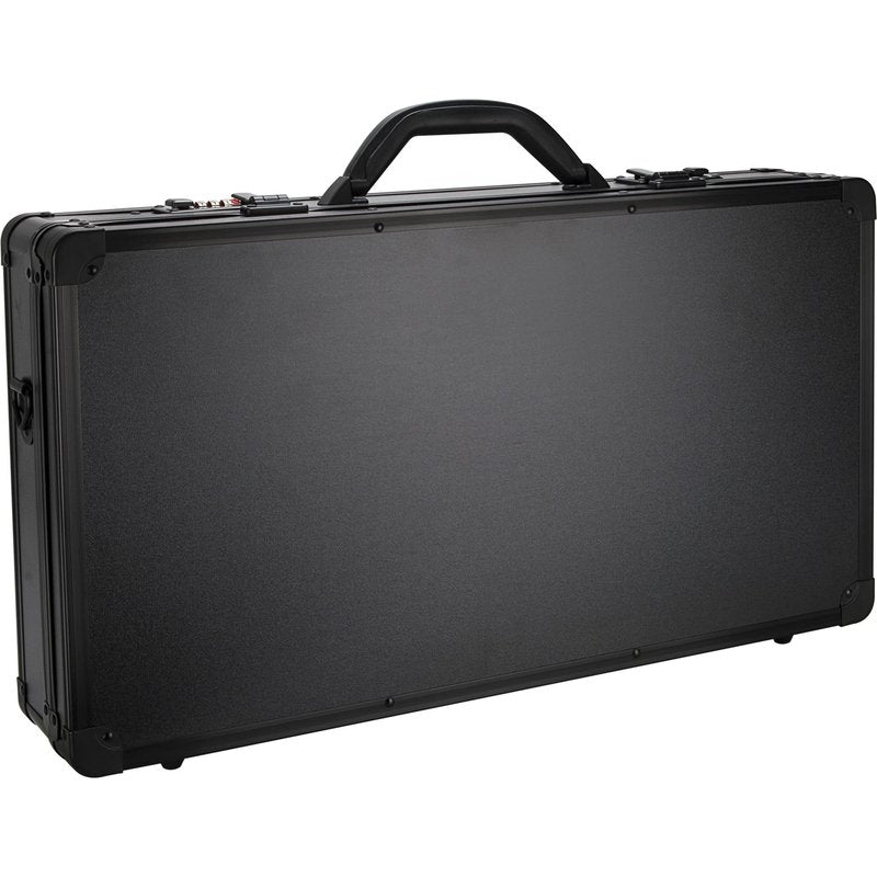 SunRise C4102 Barber Stylist Lock Attached Carrying Portable Travel Case Organizer Storage Display, Black Matte (C4102PPAB) , 22x13x4.25 Inch (Pack of 1)