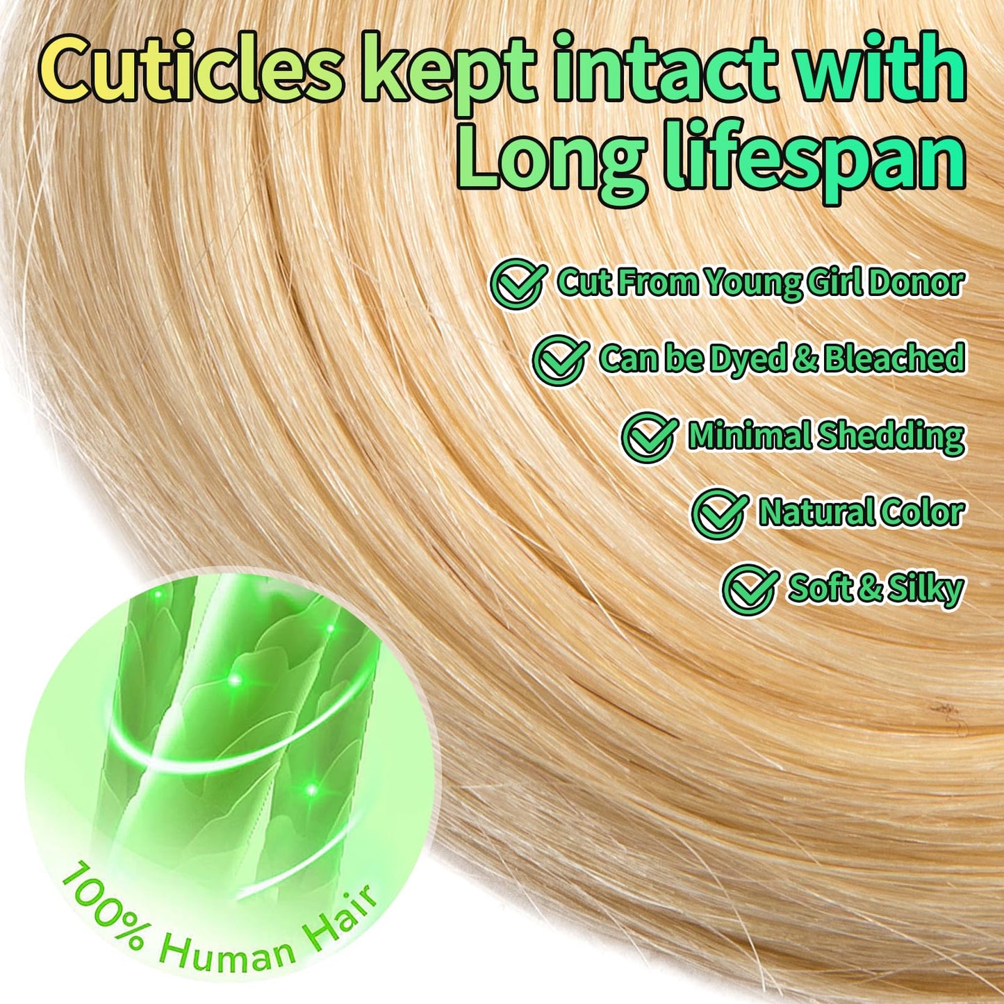 Human Hair Bundles Body Wave Blonde Color, 16 Inch - 1 Bundle - #613, Antousha Body Wave Bundles Human Hair 12A Brazilian Virgin Wavy Hair Bundles for Women