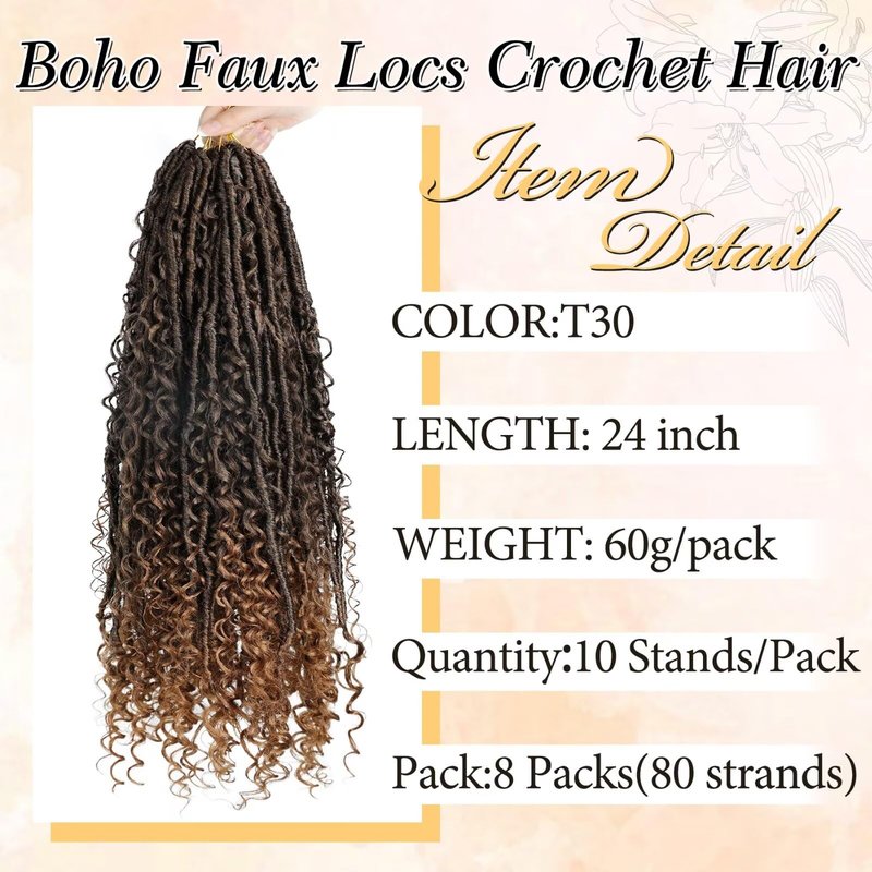 Yanky Twist Crochet Hair for black women 12 Inch 8 Packs 30 Stands/Pc,Pre-looped Fluffy Spring Mini Twist Passion Twist Ombre Brown Synthetic Crochet Braids Braiding Hair(12 Inch, T30-8P)