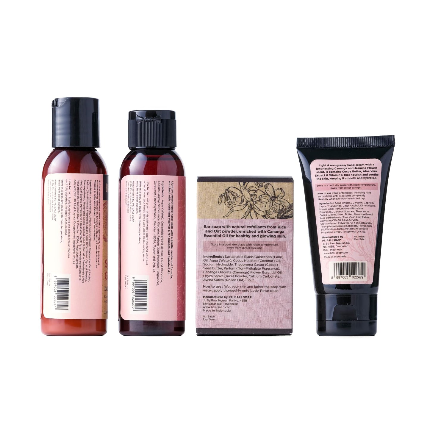 Bali Soap Spring Garden Gift Set, 5-Piece, Travel Size