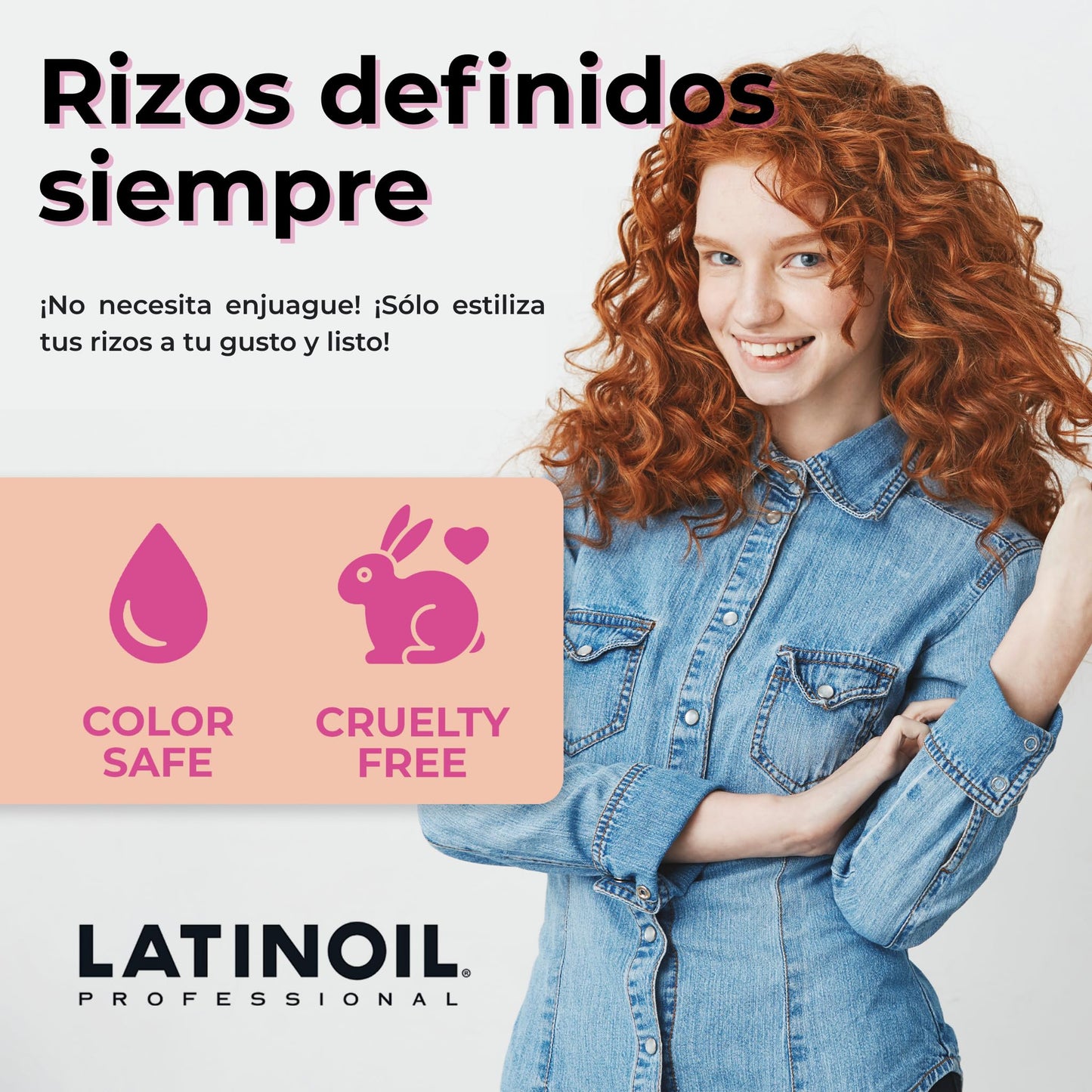 Latinoil - Curl Defining Hair Cream - Lightweight Curl Enhancing Cream for Curly & Wavy Hair - Anti Frizz Moisturizing Styling Product with Chia Seed Oil & Amino Acids - Leave In Conditioner - 8.1 Oz