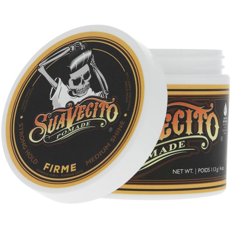 Suavecito Pomade - Strong Hold Hair Pomade for Men | 4 oz, 2 Pack - Medium Shine, Water-Based, Flake-Free