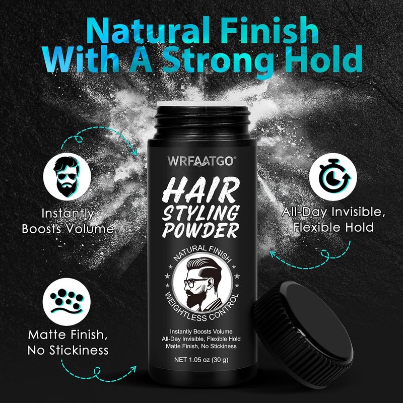 Hair Styling Powder - Volumizing & Texturizing for All Hair Types | All-Day Invisible Hold, Matte Finish (1 Piece)