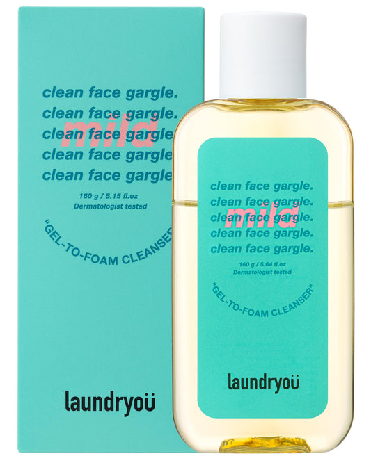 LAUNDRYOU Gel-to-Foam Gentle Facial Cleanser Mild | Hydrating PHA Cleanser with Probiotics | Gentle Face Wash for Oily & Acne-Prone Skin | Korean Skin Care (5.64 fl oz)