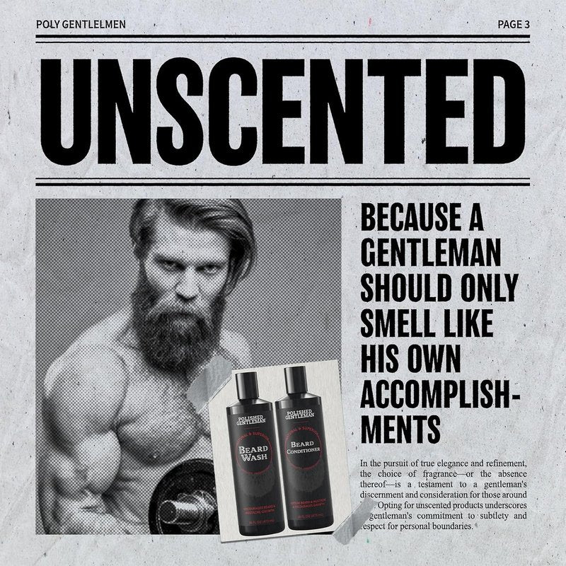 Beard Shampoo and Conditioner Set - Tea Tree Oil Moisturizer & Mustache Softener | Paraben-Free, 16 Oz