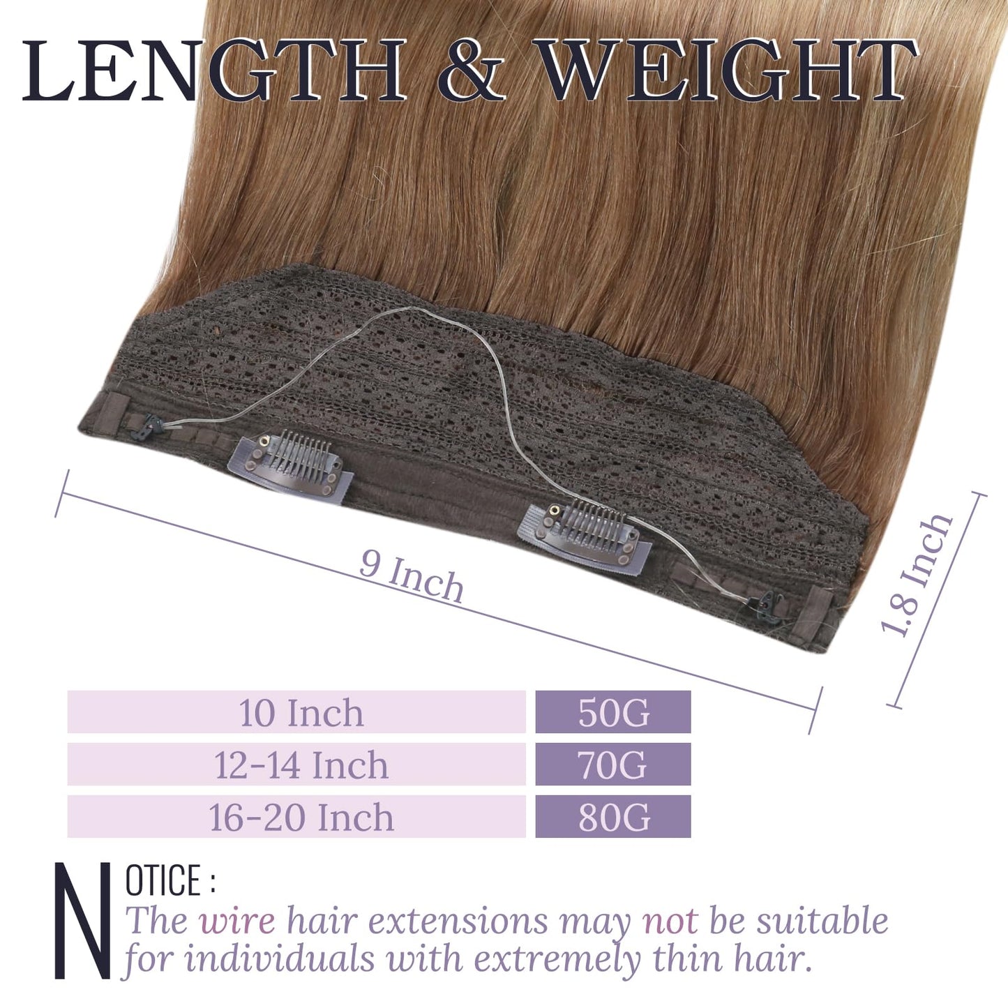 Fshine Invisible Wire Hair Extensions, 12 Inch Remy Human Hair, Golden Brown to Buttery Blonde Ombre 76g, Seamless Layered Hairpiece for Women