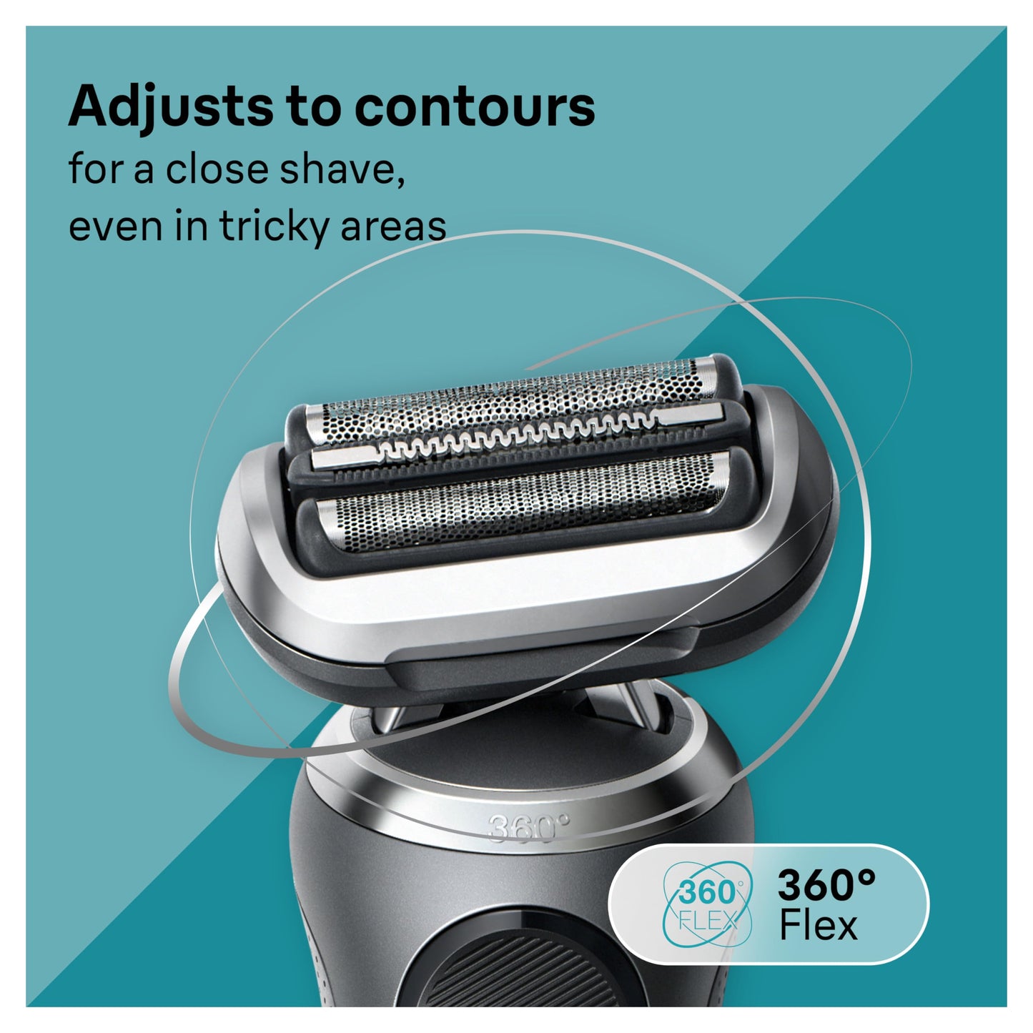 Braun Series 7 Electric Shaver for Men, Wet & Dry Foil Razor, Precision Trimmer Attachment, Charging Stand, Travel Case, Space Grey 7127cs