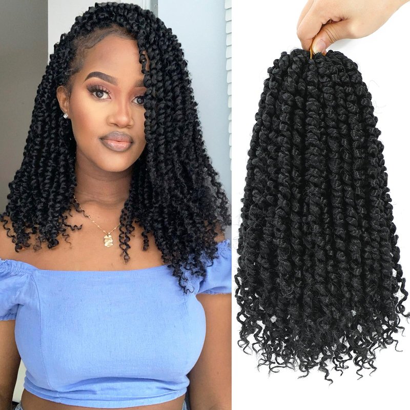 Alrence Miracle Knots Feather Crochet Hair 14 Inch 50 Strands 60g Deep Wave Curly Crochet Hair Protein Fiber Like Human Hair