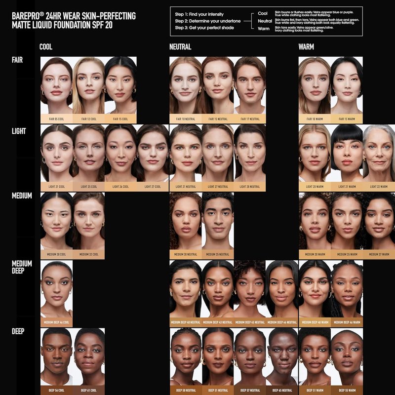 bareMinerals Liquid Foundation SPF 20 - Full Coverage, Breathable Makeup for Natural Matte Finish | 24HR Wear