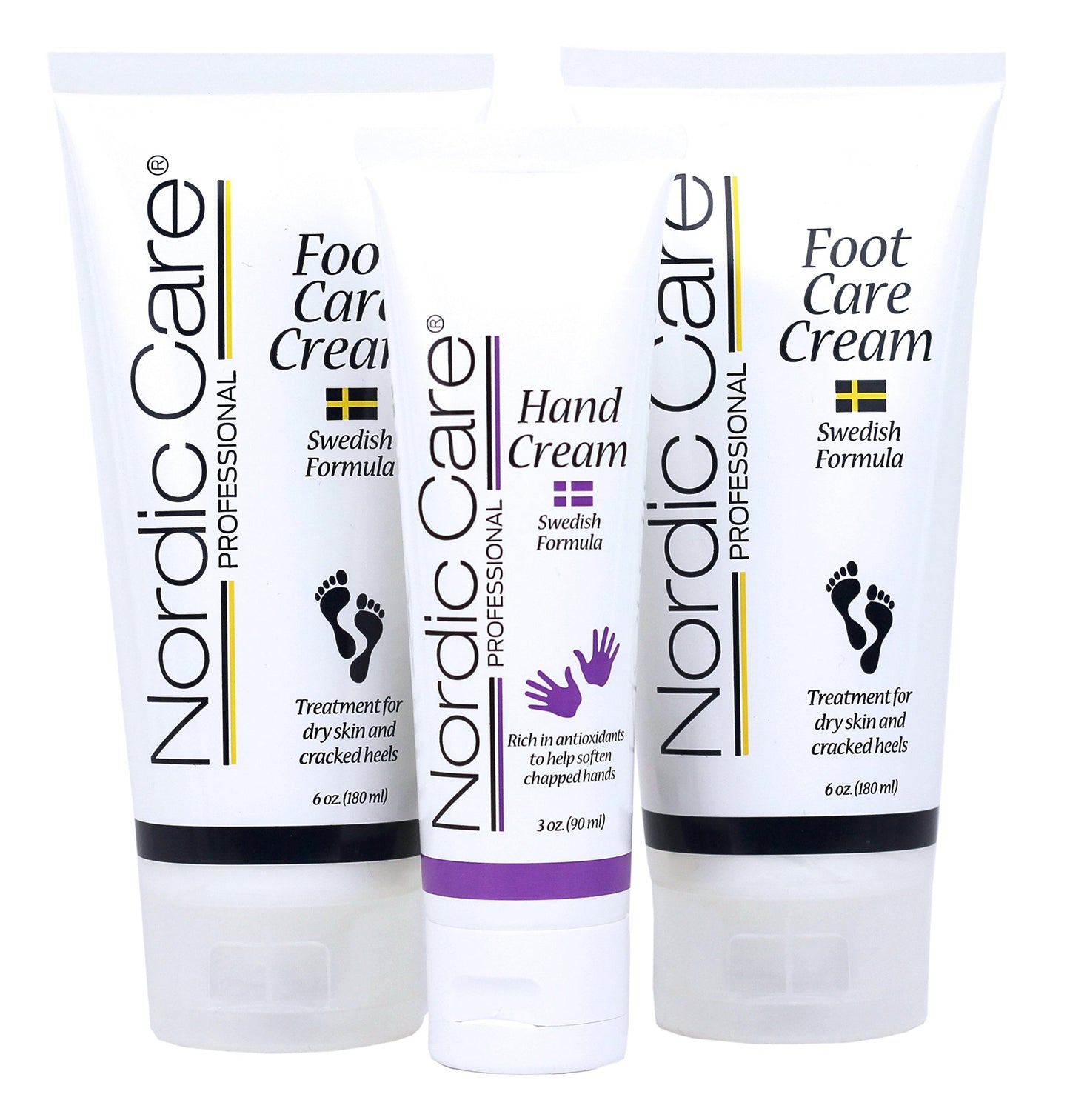 Nordic Care Foot Care Cream (2 pack) + Hand Cream | Hydrates and Treats Severely Dry Feet & Cracked Heels | Urea & Glycerin Relieves Itchy Dry Skin