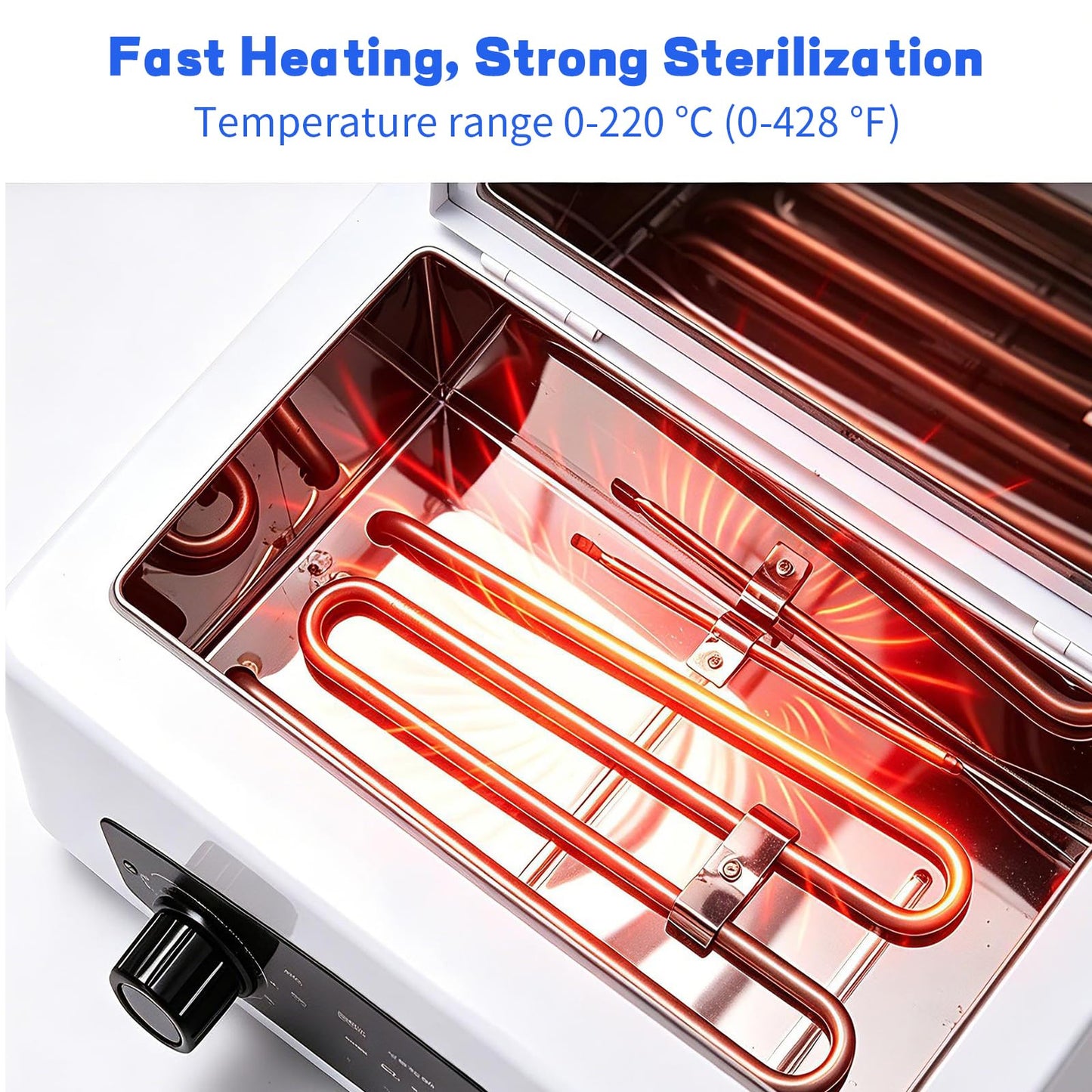 High Temperature Sterilizer Autoclave Machine, 110V 300W 1.5L Metal Tool Cleaner Machine, esterilizador de manicura, Nail Tool Sterilizer with Timer for Sundry Beauty Hair Nail Metal Tools
