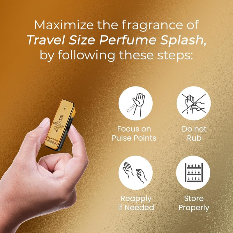 Paco Rabanne 1 Million Men's Perfume - Mini Eau de Toilette Splash, 0.17 Fl Oz | Luxury Fragrance