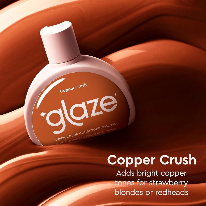 Glaze Copper Crush Conditioning Gloss - 4-in-1 Deep Conditioning Hair Mask & Repair Treatment | 6.4 Fl. Oz.