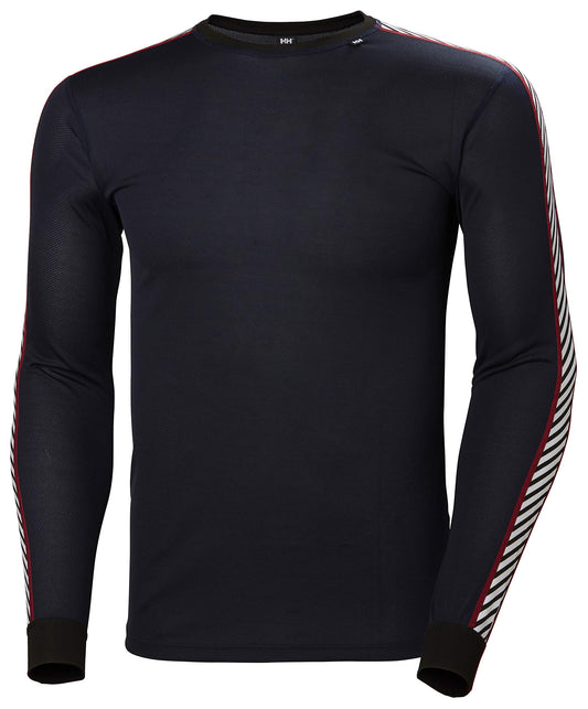 Helly Hansen Men's LIFA Stripe Performance Long Sleeve Crewneck Thermal Baselayer Top, 597 Navy, Small
