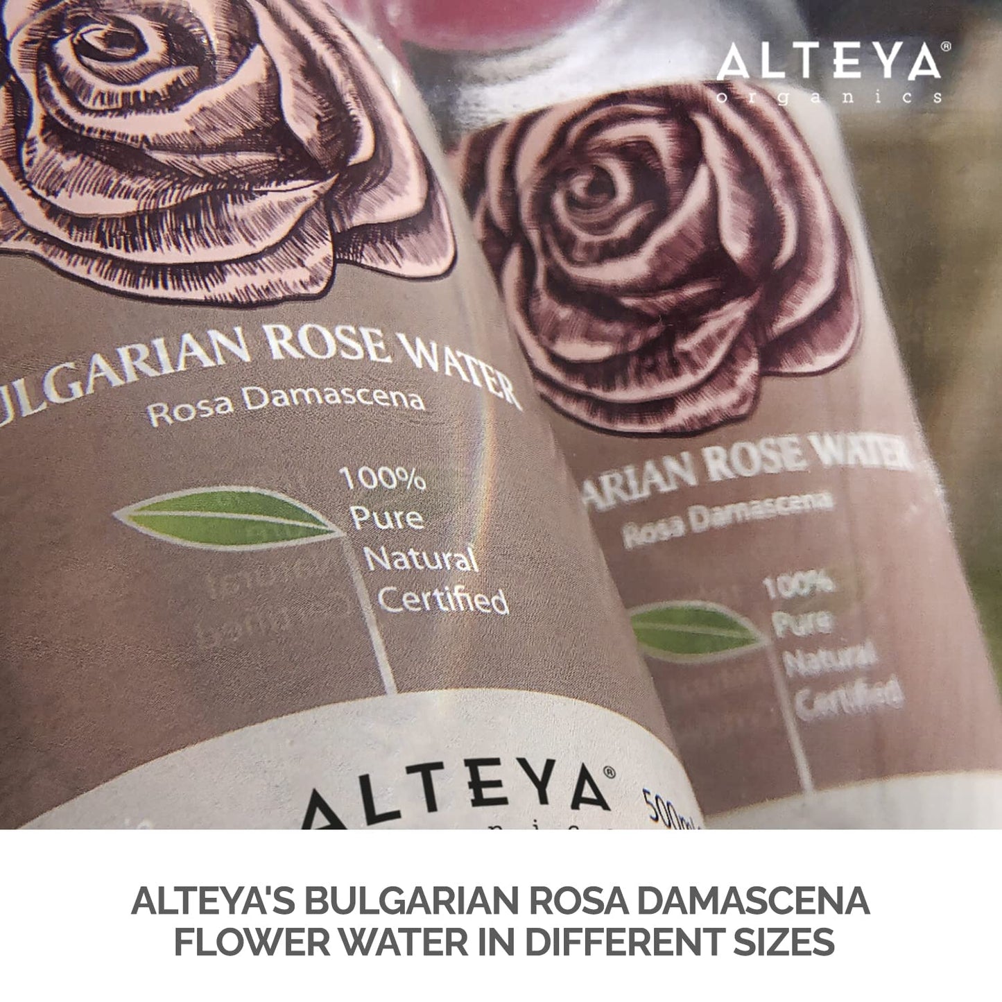 Alteya Organics Rose Water Natural Facial Toner, 17 Fl Oz