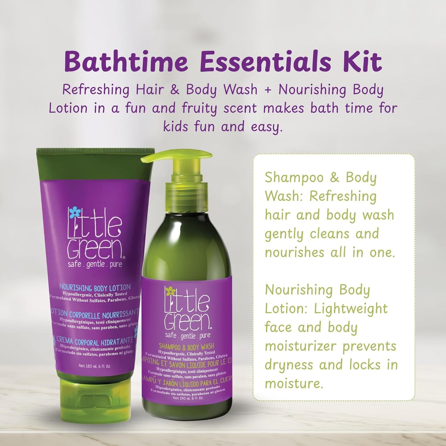 Kids Shampoo & Body Wash - Gentle Formula for Sensitive Skin | Natural Ingredients