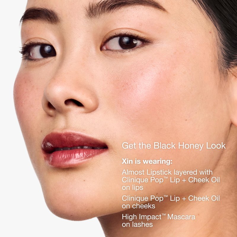 Clinique Pop Lip + Cheek Tinted Oil in Black Honey | Conditions Lips + Gives Cheeks a Natural, Dewy Flush