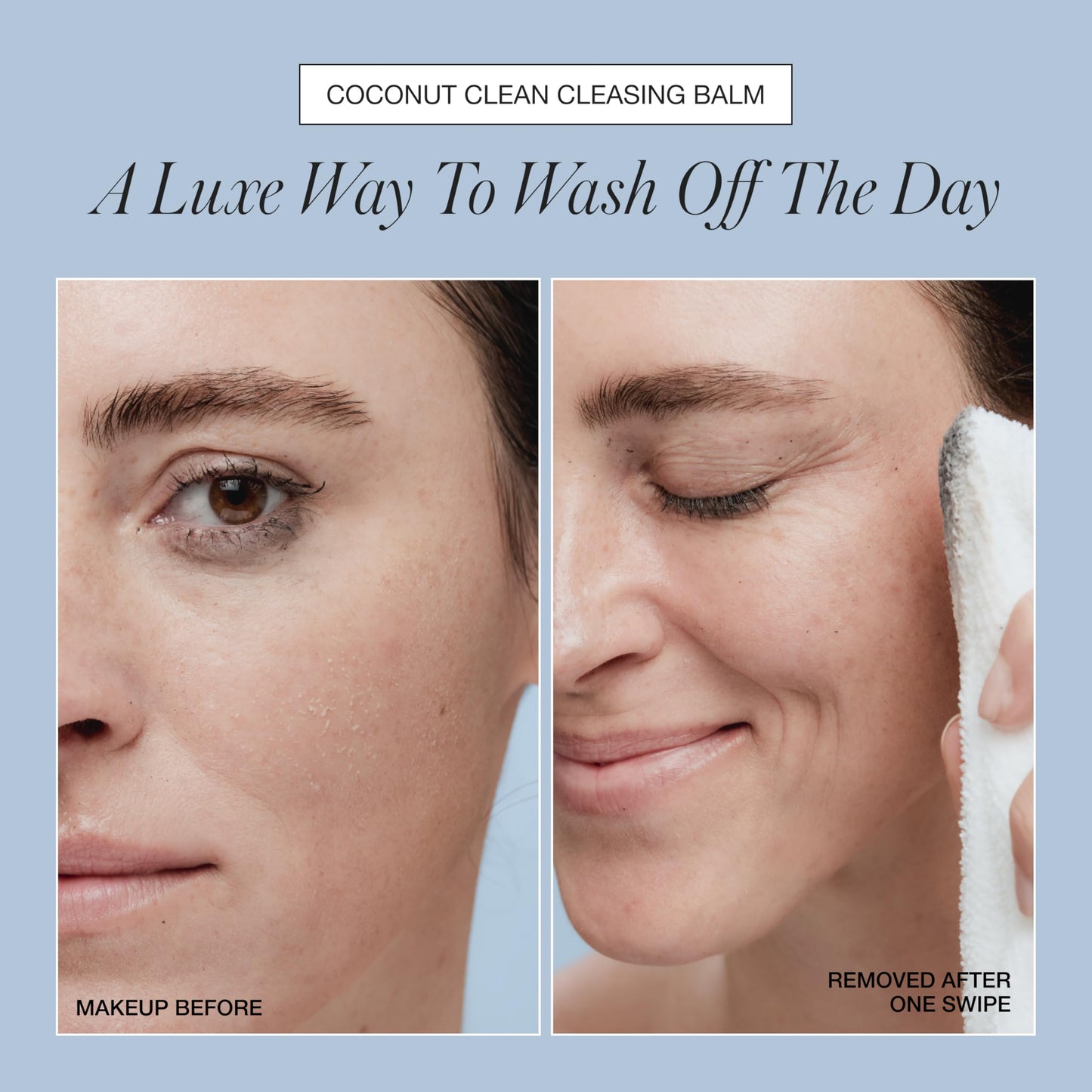 RMS Beauty Coconut Clean Cleansing Balm - Hydrating Makeup Remover & Face Wash - Melting Balm to Oil with Vitamin C & Kakadu Plum - 1.76 oz
