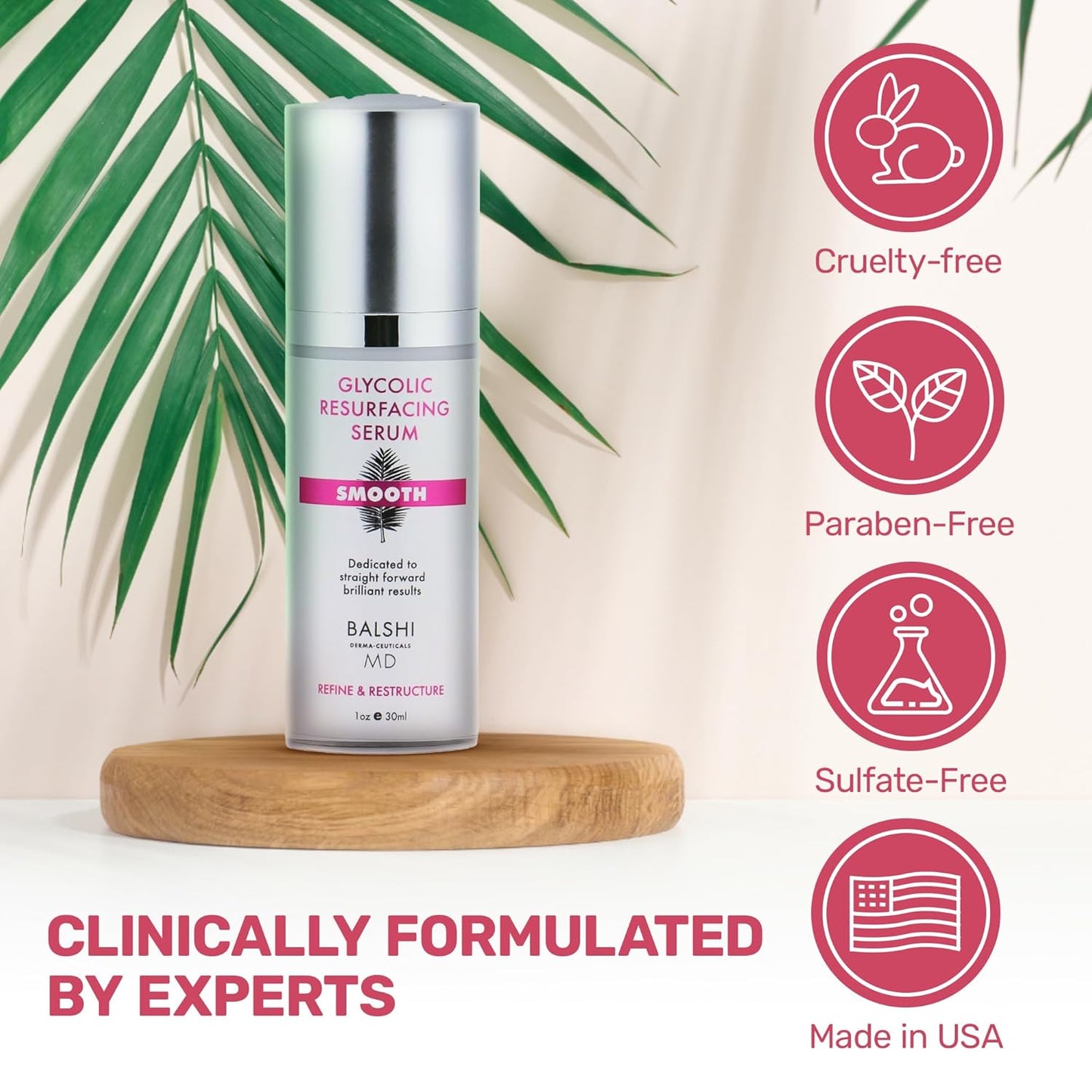 Glycolic & Lactic Acid Resurfacing Serum - 5% Glycolic + 3% Lactic Acid, Aloe & Witch Hazel | 1oz Moisturizing Face Serum