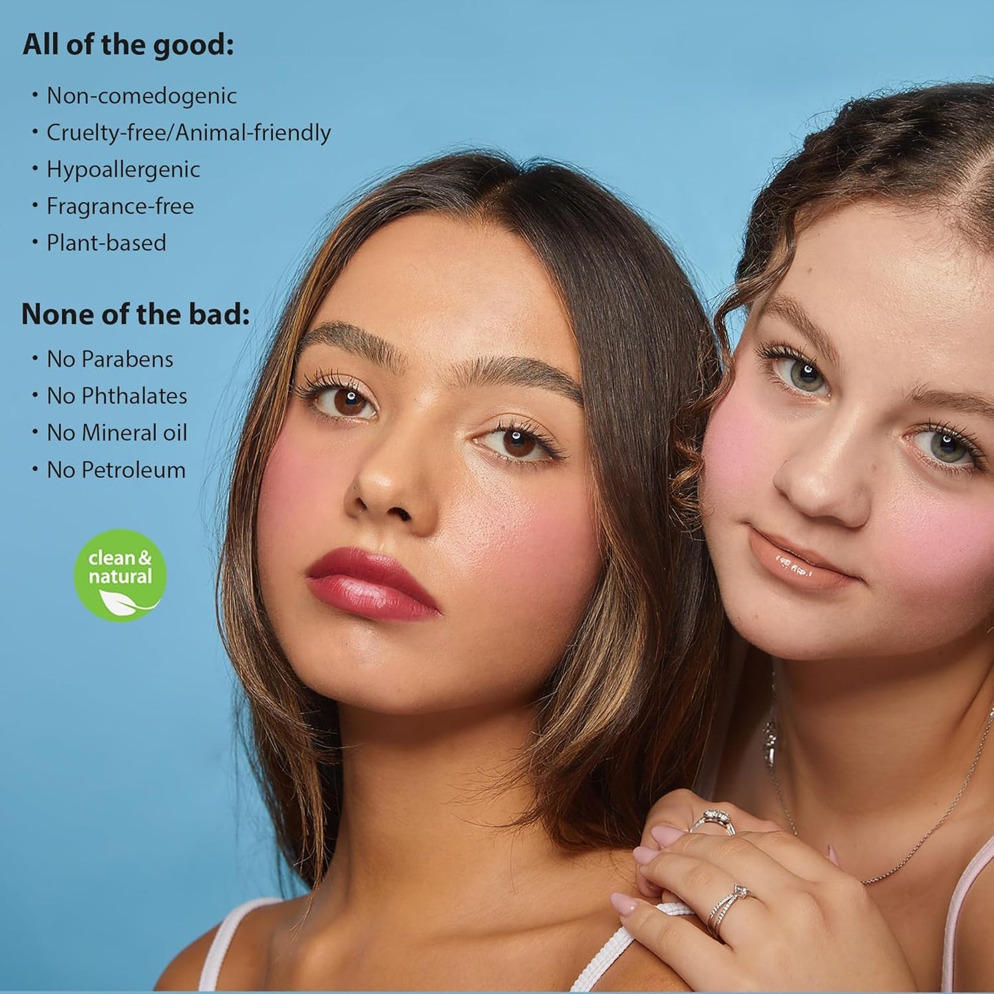 Frilliance Cheek Duo - Very Berry Glow Illuminating Highlighter Tint | Hypoallergenic for All Skin Types