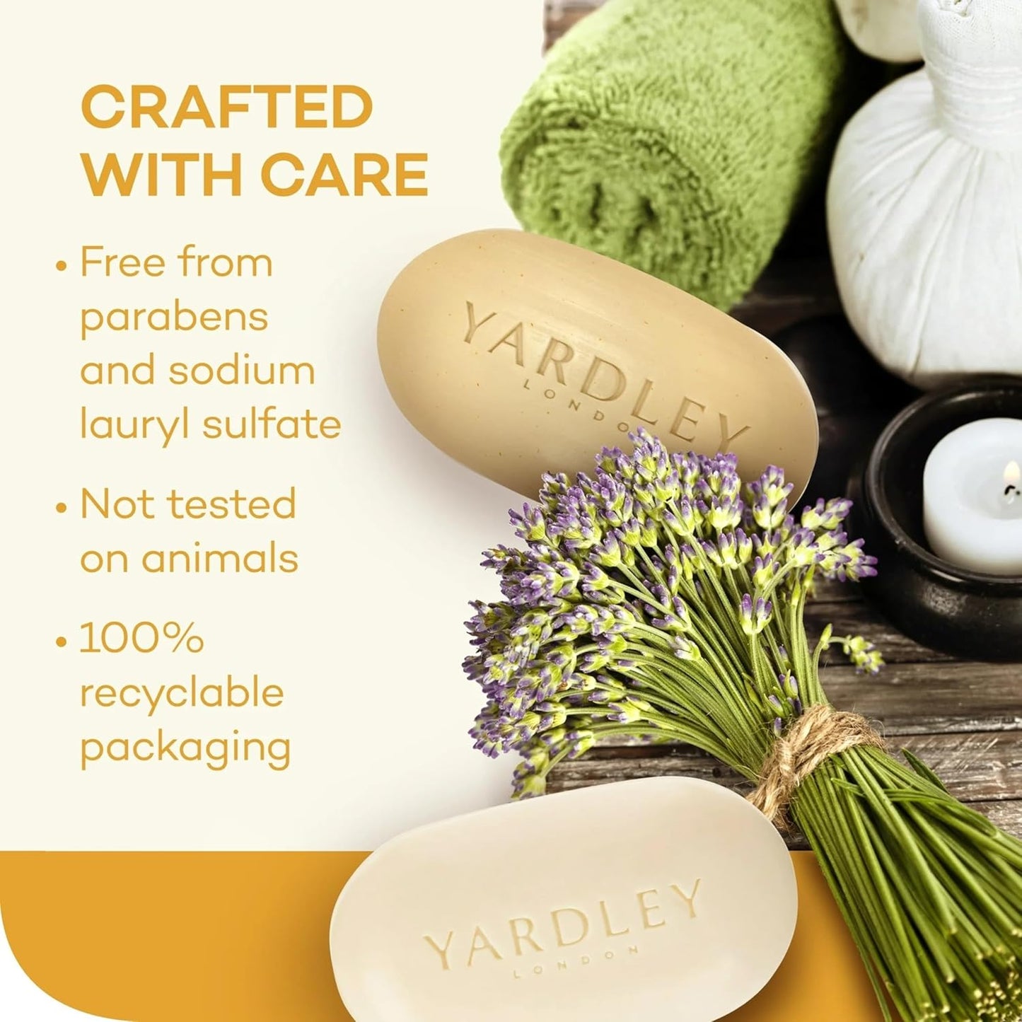 Yardley London Oatmeal & Almond Bath Bar - Naturally Moisturizing | 4 oz (Pack of 10)