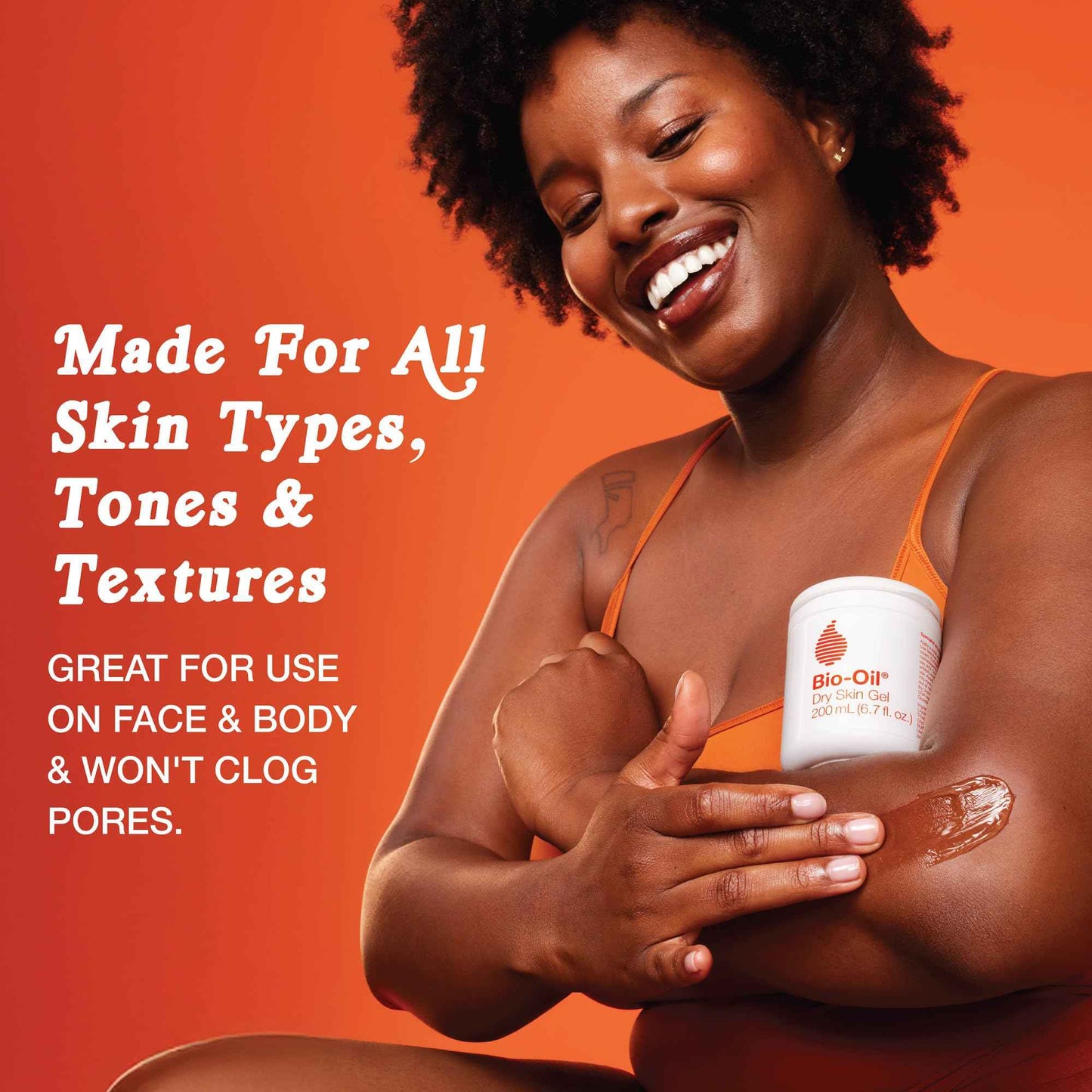 Bio-Oil Dry Skin Gel, Face and Body Moisturizer, Fast Absorbing Hydration, with Soothing Emollients and Vitamin B3, Non-Comedogenic, 6.7 Oz