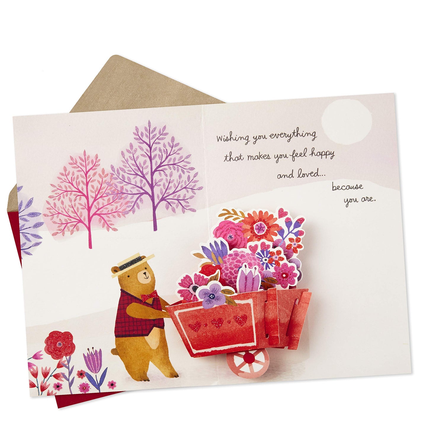 Hallmark Paper Wonder Pop Up Valentines Day Card for Anyone (Beary Loved Valentine)
