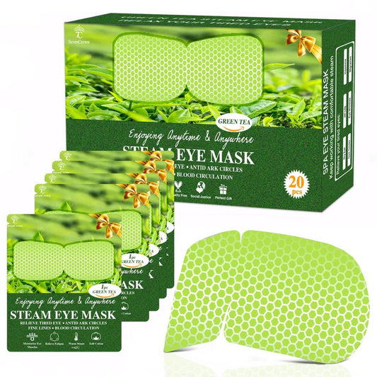 30 Pcs Steam Eye Mask for Puffy Eyes & Dark Circles, Self-Heating Sleep Mask for Travel Essentials, Hydrating & Soothing Eye Patches, Self-Care SPA Relaxation Gifts for Women, Men,Stocking Stuffers