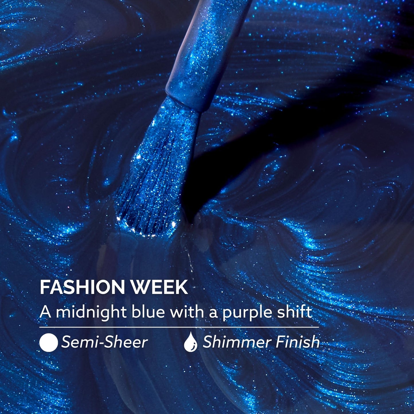 Dazzle Dry Nail Lacquer (Step 3) - Fashion Week - A midnight blue with a purple shift. Semi-sheer shimmer. (0.5 fl oz)