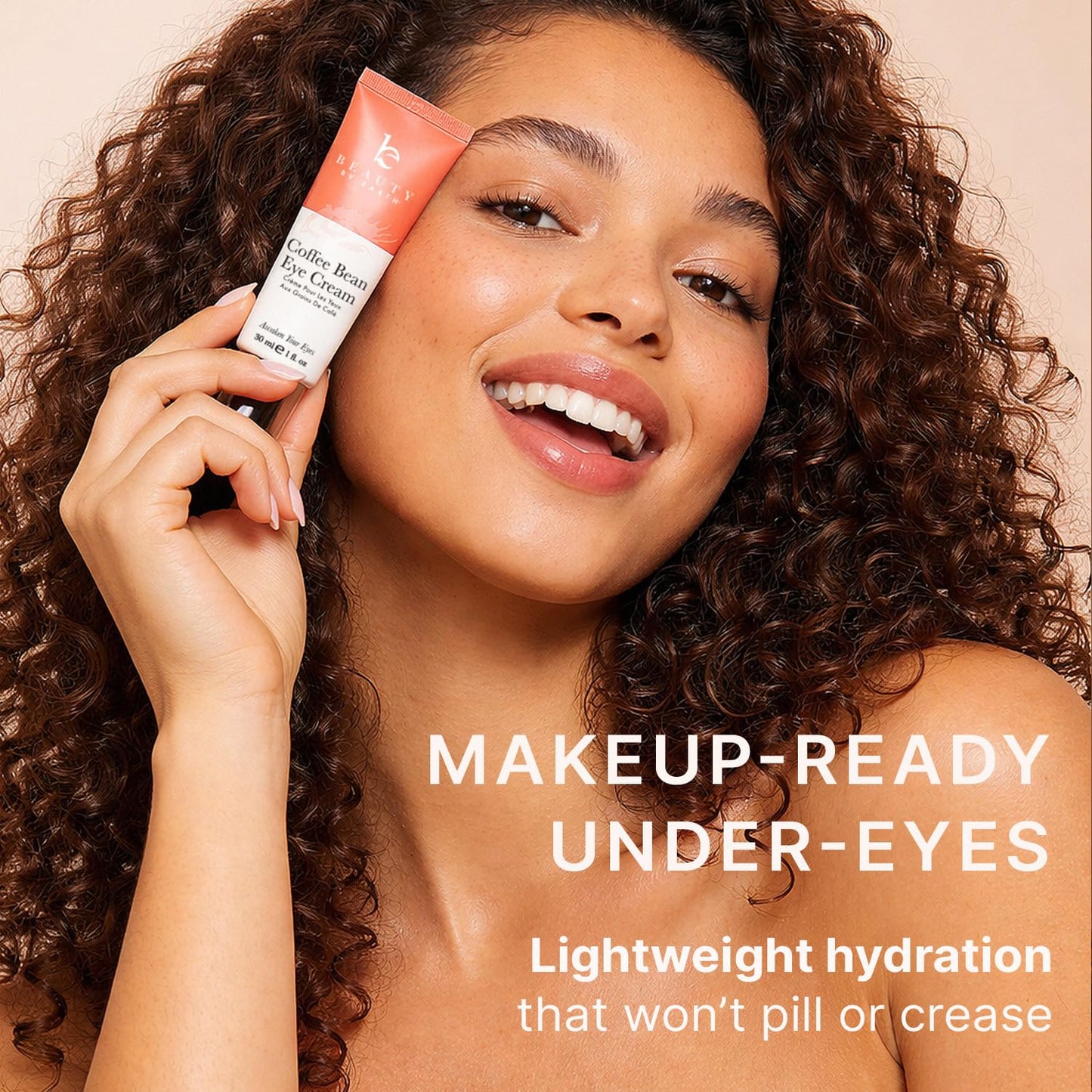 Beauty by Earth Caffeine Eye Cream for Puffiness & Bags Under Eyes - USA Made with Natural & Organic Ingredients, Under Eye Cream for Dark Circles with Glycerin & Vitamin E, Brightens & Refreshes