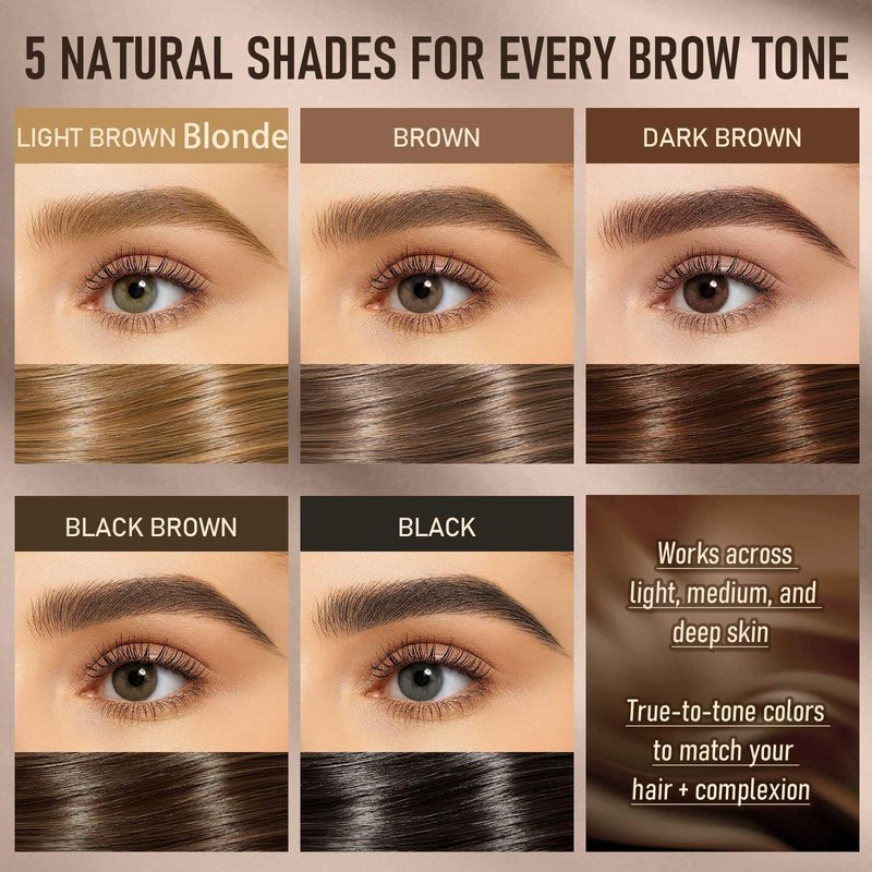 Blonde Color Dual-Ended Microblading Eyebrow Pencil for Women, 2 in 1 Liquid Eyebrow Pencil with Curved Tip and 4D Brow-Fection Microblading Pen, Shaped Fill HairLike Waterproof Eyebrows 01