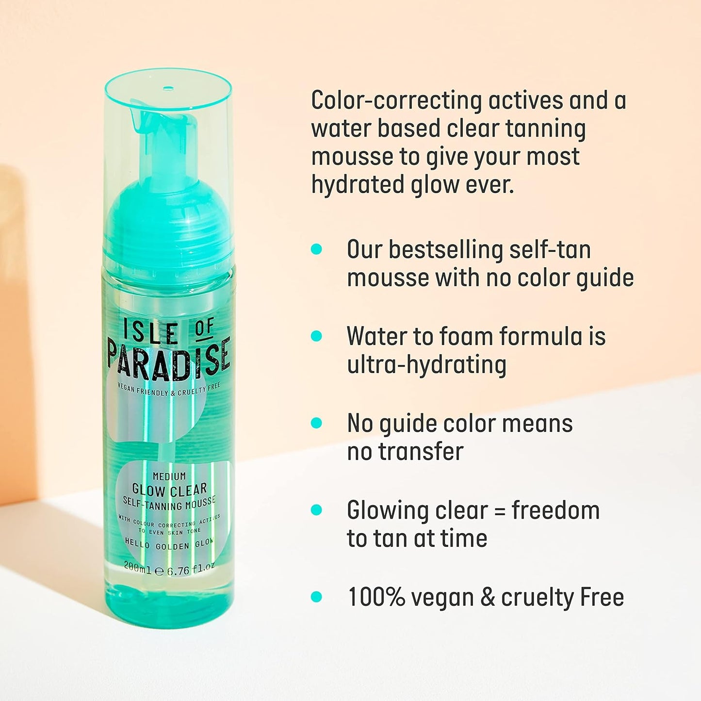 Isle of Paradise Self Tanning Mousse - Vegan Color Correcting Foam | 6.76 Fl Oz