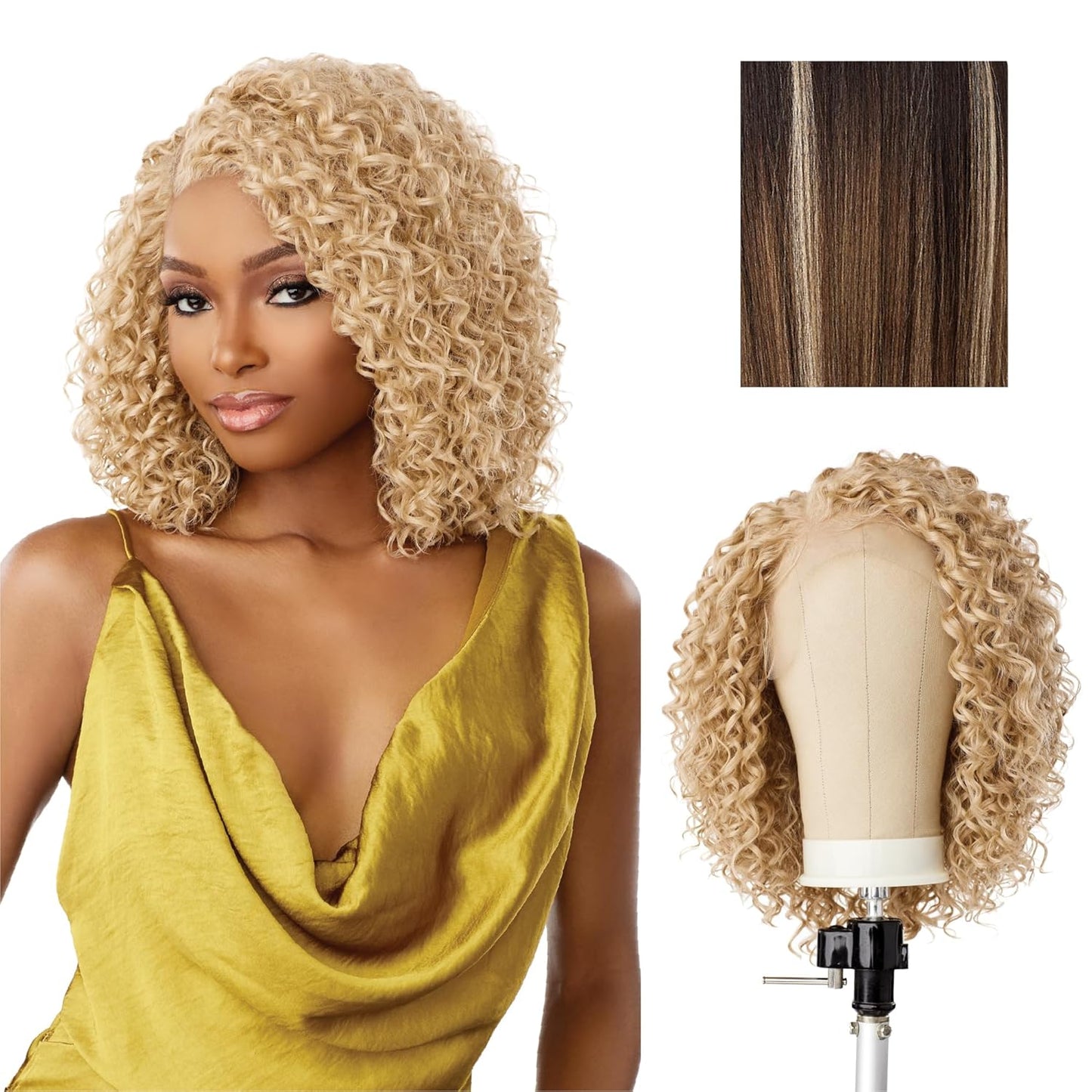 Sensationnel Butta Lace Wigs - Unit 47 Synthetic Lacefront with 5-Inch Deep Parting | Balayage Mocha Color
