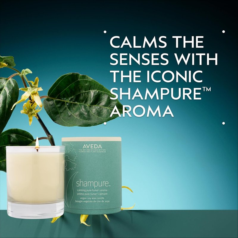 Aveda Shampure Vegan Soy Wax Candle - Calming Organic Lavender Aroma | 8 oz
