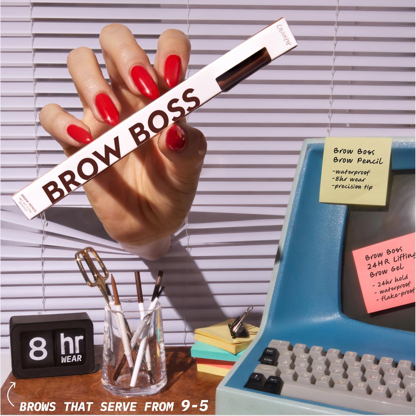 Colourpop Brow Boss Waterproof Eyebrow Pencil - Defining Brow Pencil with Precision Tip, Retractable Twist & Built-In Spoolie - 8-Hour Wear - Creates Natural Hair-Like Strokes - Dark Brown (0.003 oz)