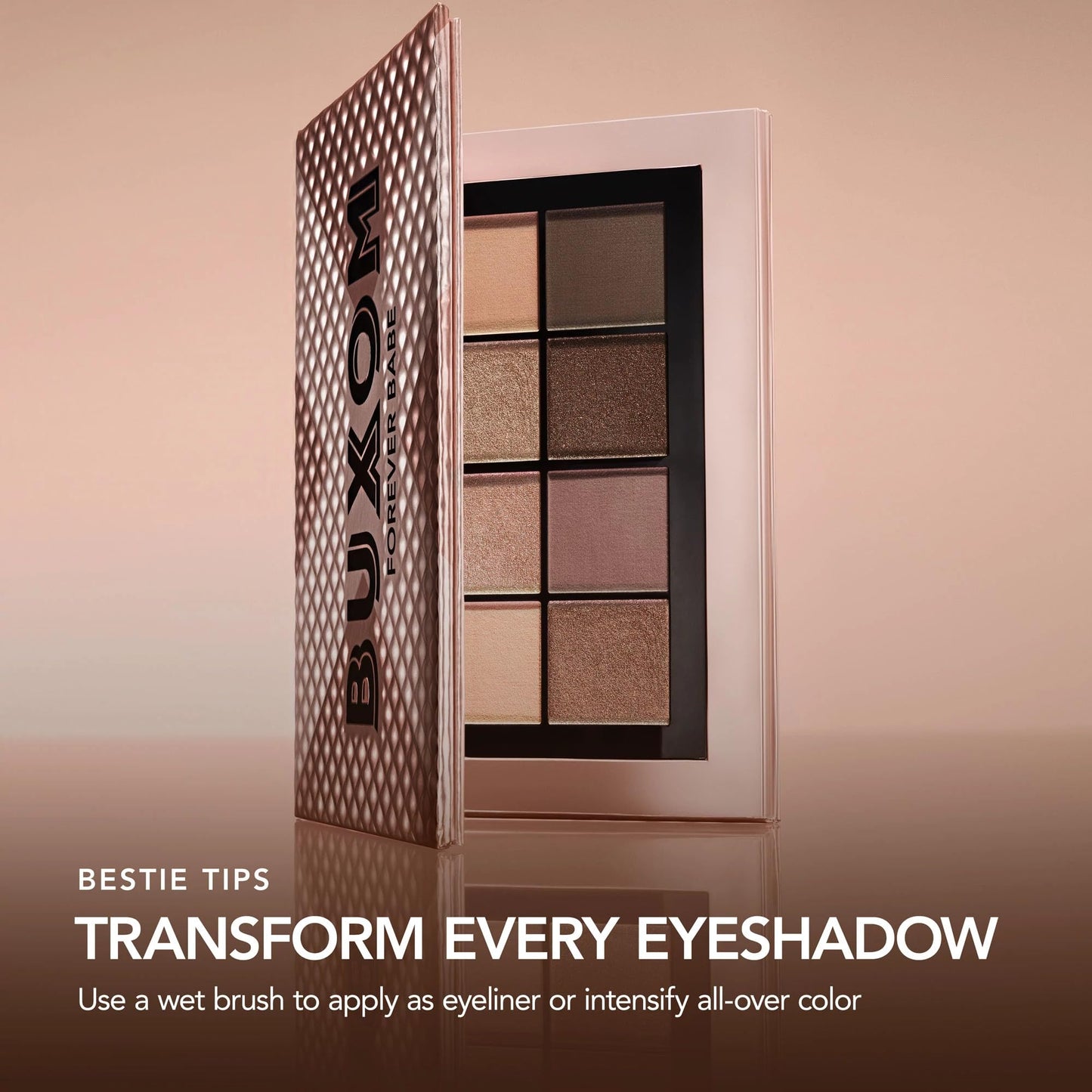 BUXOM Makeup Eyeshadow Palette, High-Pigment Shades, Primer-Infused for Long-Lasting Wear, Blendable Matte, Shimmer & Satin Finishes, Talc-Free, Cruelty-Free, Iconic Nudes