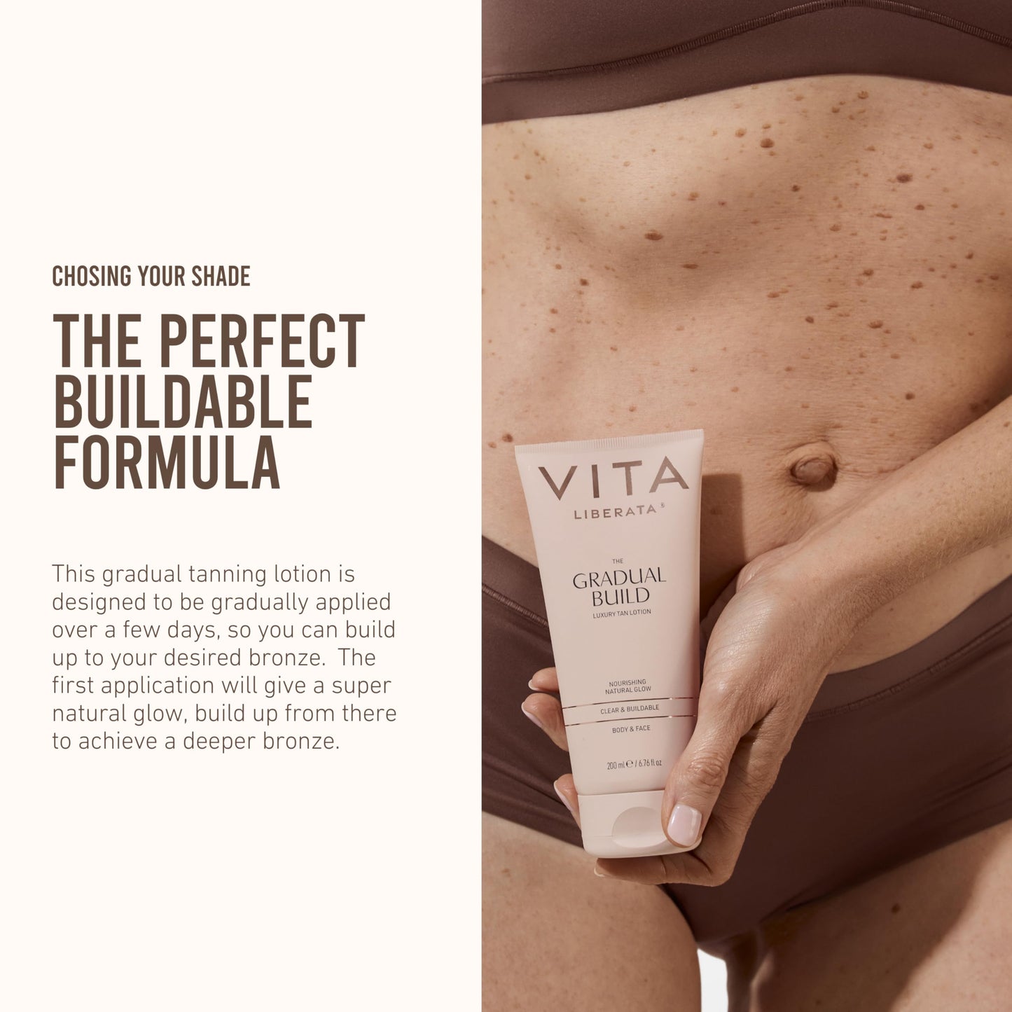 VITA LIBERATA Fabulous Gradual Tanning Lotion - Buildable Formula, Sun-Kissed Tan, Untinted For Minimal Transfer, Lasting Finish, Formulated with Hyaluronic Acid, 3.38 lf.oz