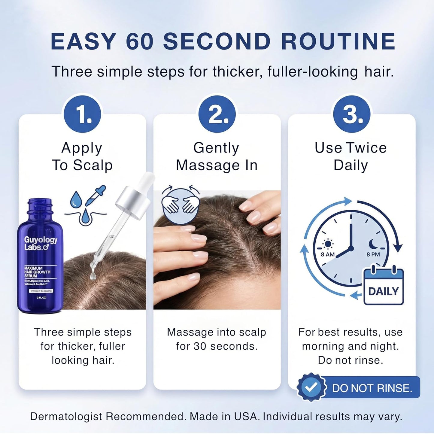 Hair Growth Serum - DHT Blocker for Men & Women | Thickening Formula with Biotin & Caffeine, 4% AnaGain™
